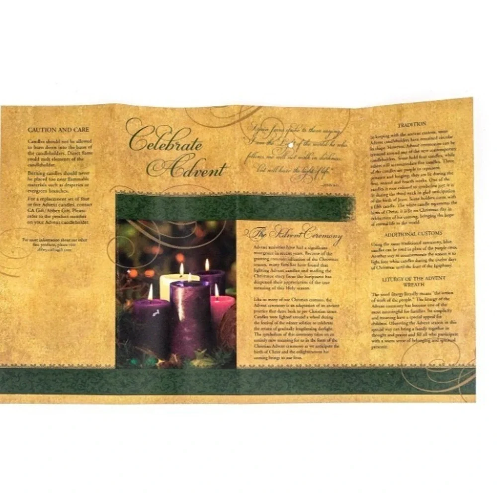 Abbey Press Holy Family Advent Candle Holder Nativity Christmas Decor AD147